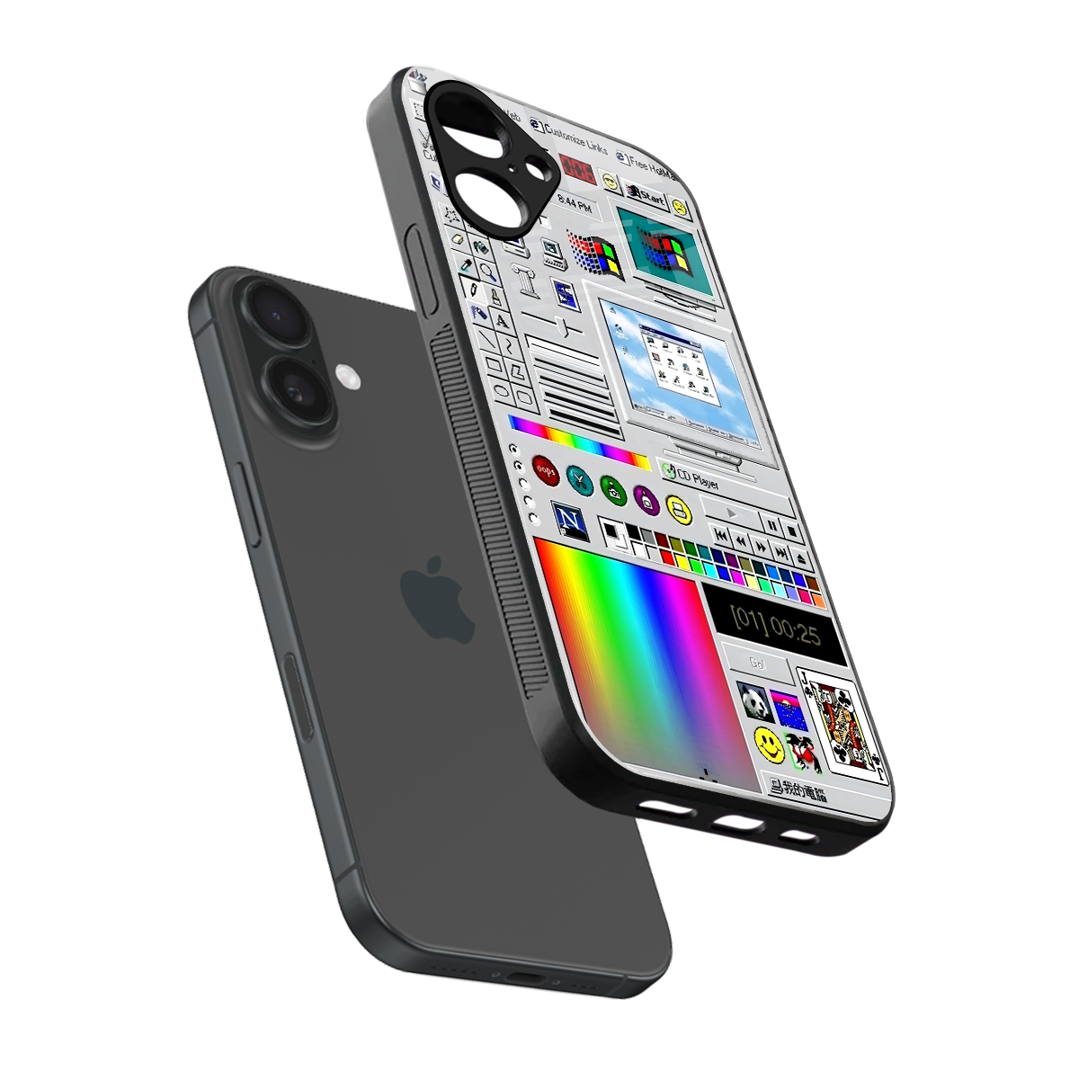 Paint Retro Phone Case for Iphone 16 | Glass Case