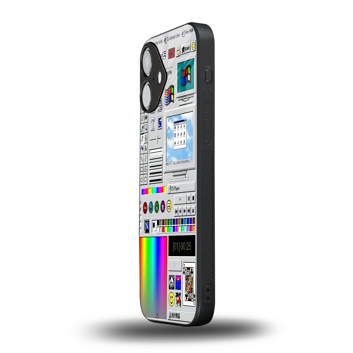 Paint Retro Phone Case for Iphone 16 | Glass Case
