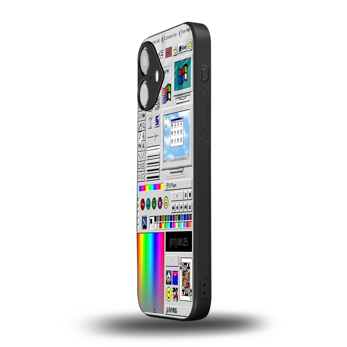 Paint Retro iPhone 16 mobile cover | shockproof glass phone case