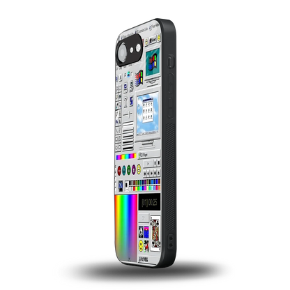 Paint Retro iphone 16e mobile cover | shockproof glass phone case