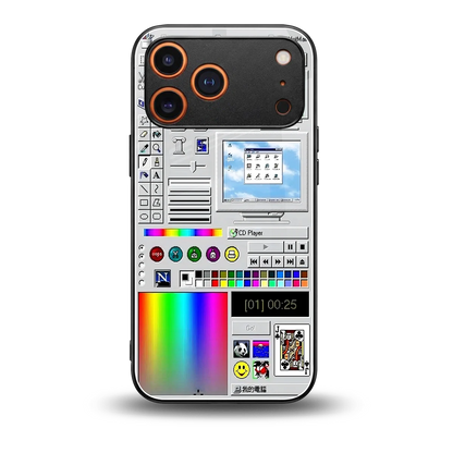 Paint Retro back phone cover | glass case for iphone 17 pro