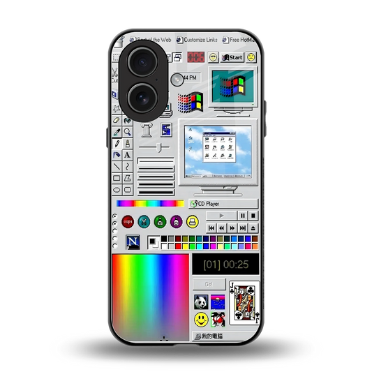 Paint Retro back phone cover | glass case for iphone 17