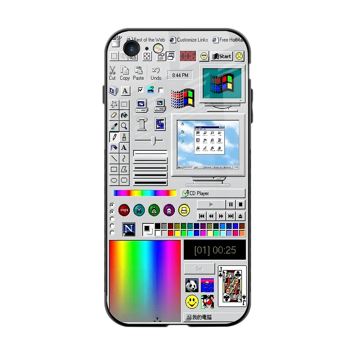 Paint Retro back phone cover | glass case for iphone 6