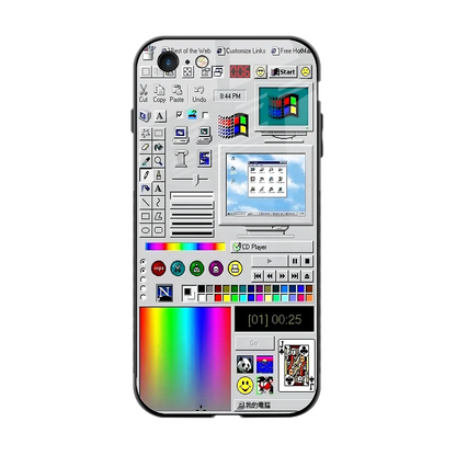 Paint Retro back phone cover | glass case for iphone 6s plus