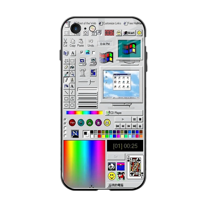 Paint Retro back phone cover | glass case for iphone 7