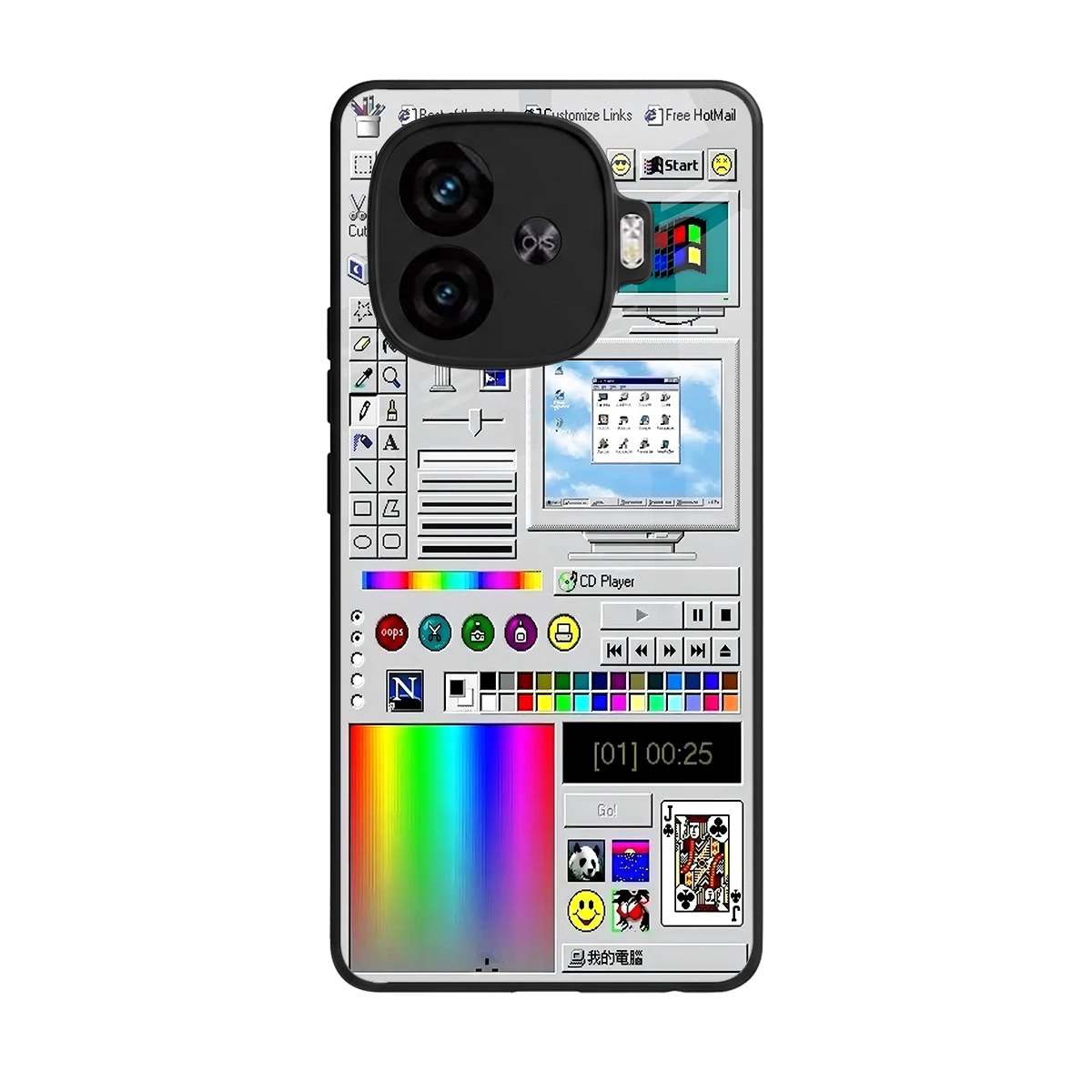 Paint Retro back phone cover | glass case for iqoo neo 10r 5g