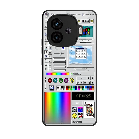 Paint Retro back phone cover | glass case for iqoo neo 10r 5g