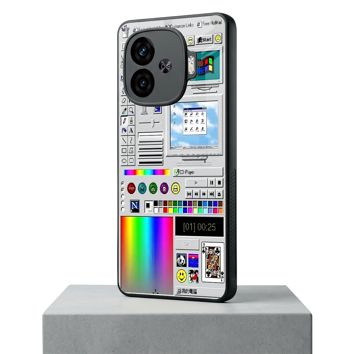 Paint Retro iqoo neo 10r 5g mobile cover | shockproof glass phone case