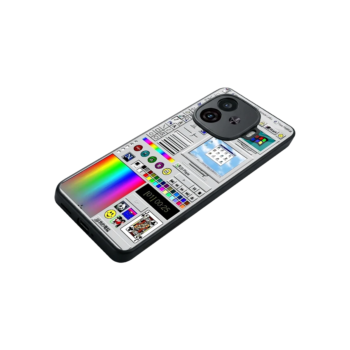 Paint Retro stylish phone case for iqoo neo 10r 5g | glossy glass and slim fit