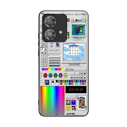 Paint Retro back phone cover | glass case for motorola edge 40 neo 5g