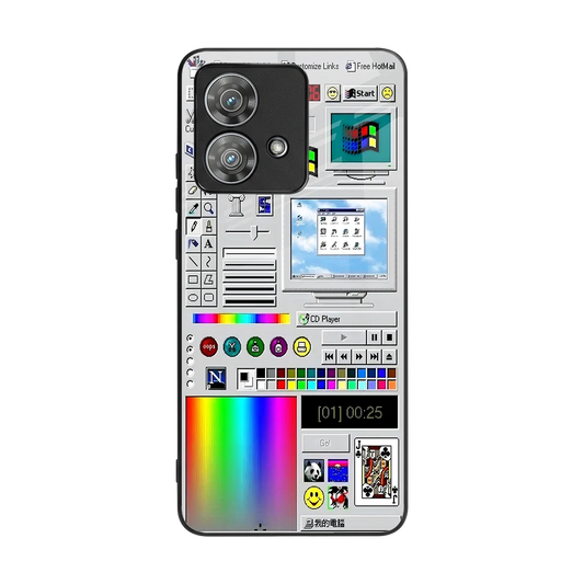 Paint Retro back phone cover | glass case for motorola edge 40 neo 5g