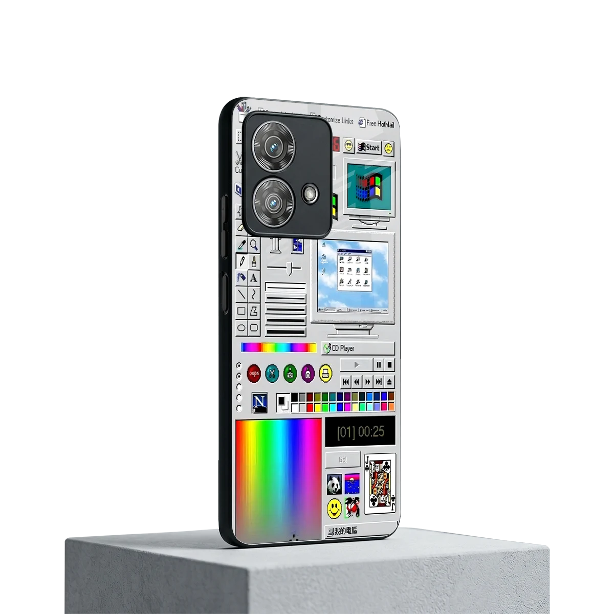 Paint Retro motorola edge 40 neo 5g mobile cover | shockproof glass phone case