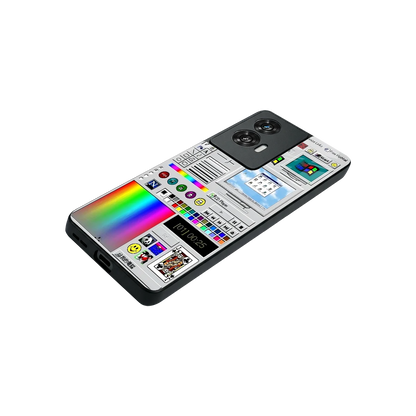 Paint Retro stylish phone case for motorola edge 50 fusion | glossy glass and slim fit