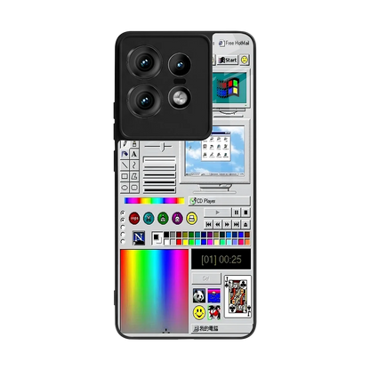 Paint Retro back phone cover | glass case for motorola edge 50 pro