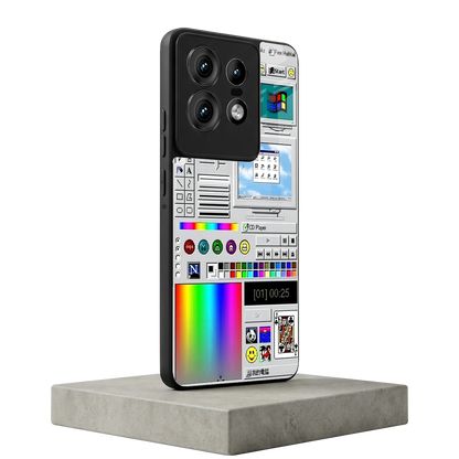 Paint Retro motorola edge 50 pro mobile cover | shockproof glass phone case