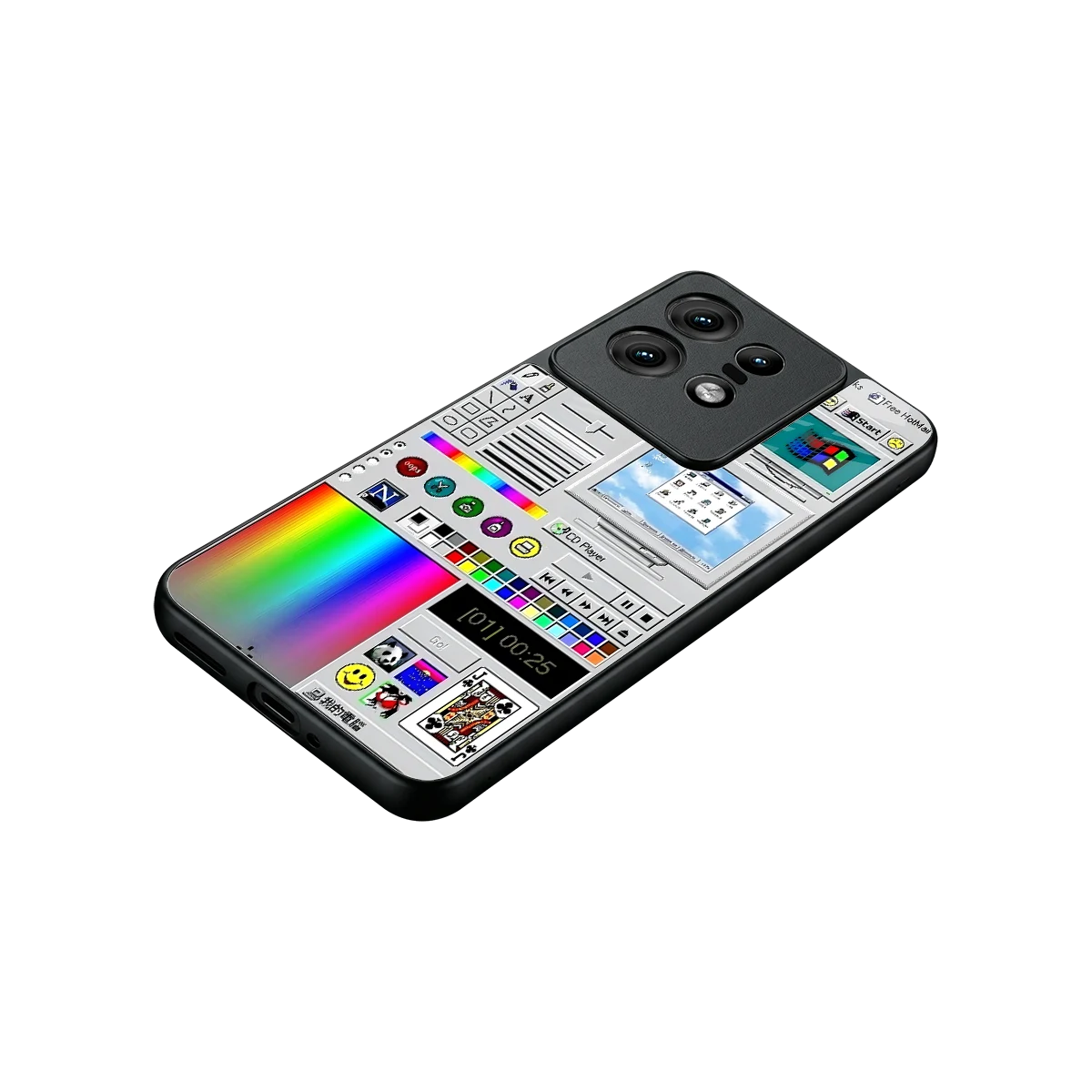 Paint Retro stylish phone case for motorola edge 50 pro | glossy glass and slim fit