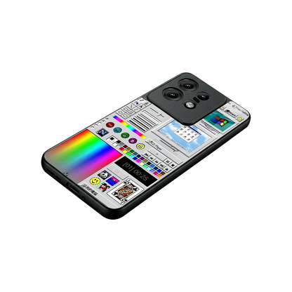 Paint Retro stylish phone case for motorola edge 50 pro | glossy glass and slim fit