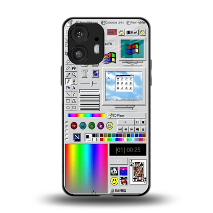 Paint Retro back phone cover | glass case for nothing phone 2