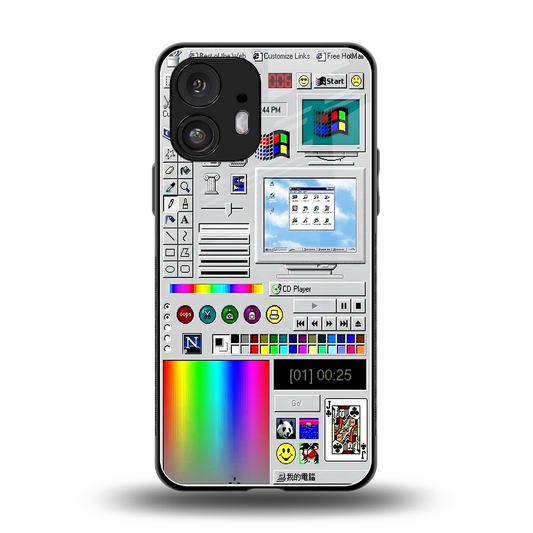 Paint Retro back phone cover | glass case for nothing phone 2