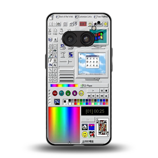 Paint Retro back phone cover | glass case for nothing phone 2a