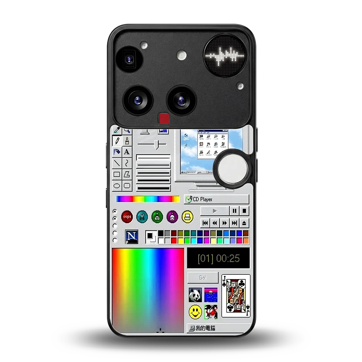 Paint Retro back phone cover | glass case for nothing phone 3