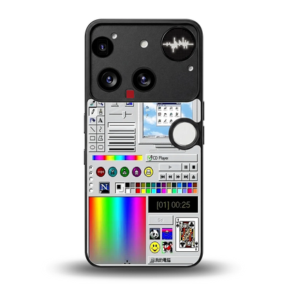 Paint Retro back phone cover | glass case for nothing phone 3