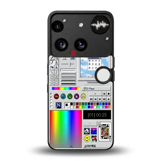 Paint Retro back phone cover | glass case for nothing phone 3