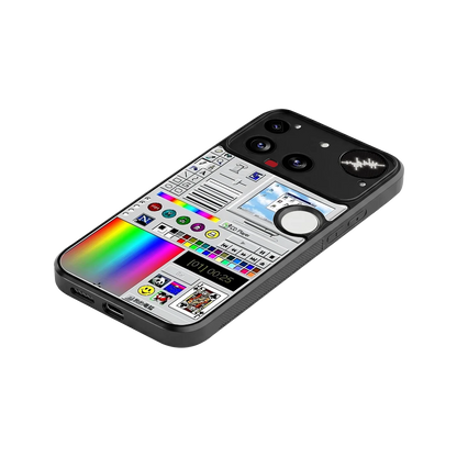 Paint Retro stylish phone case for nothing phone 3 | glossy glass and slim fit