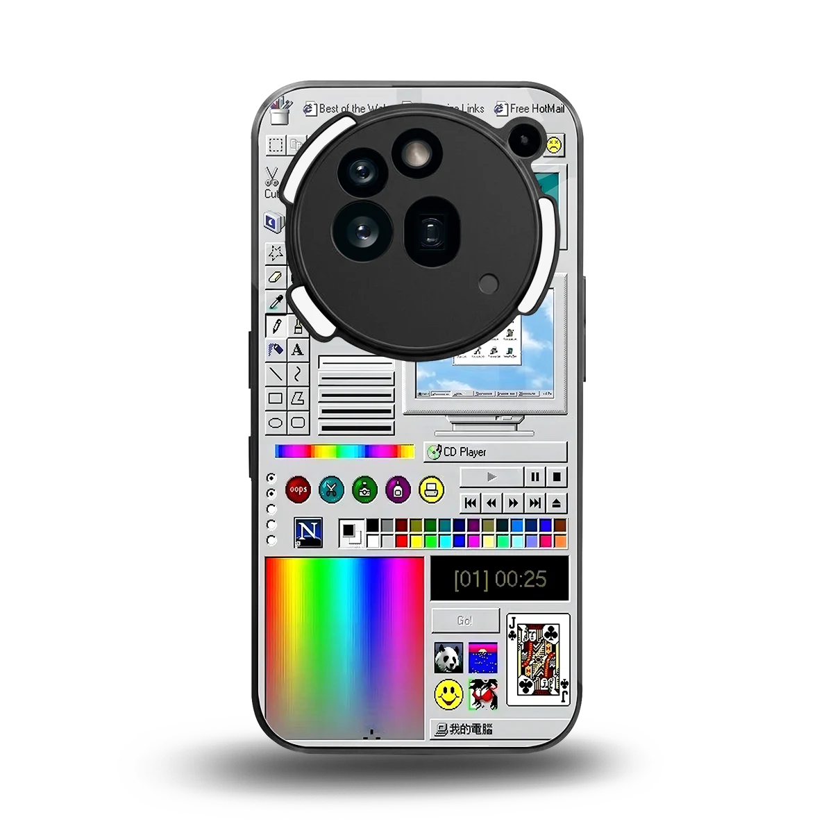 Paint Retro back phone cover | glass case for nothing phone 3a pro