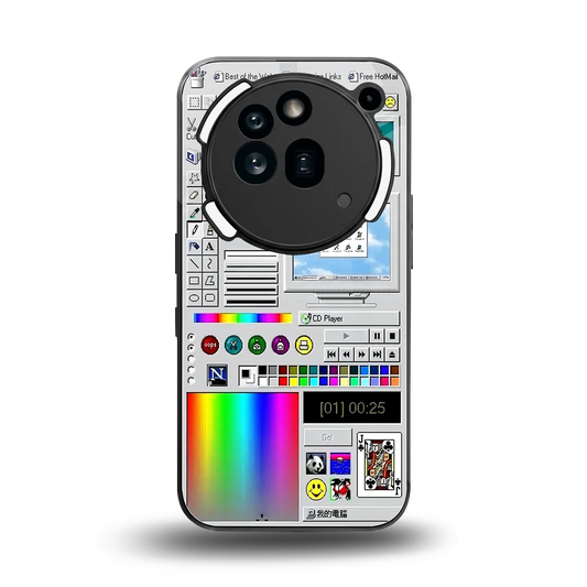 Paint Retro back phone cover | glass case for nothing phone 3a pro