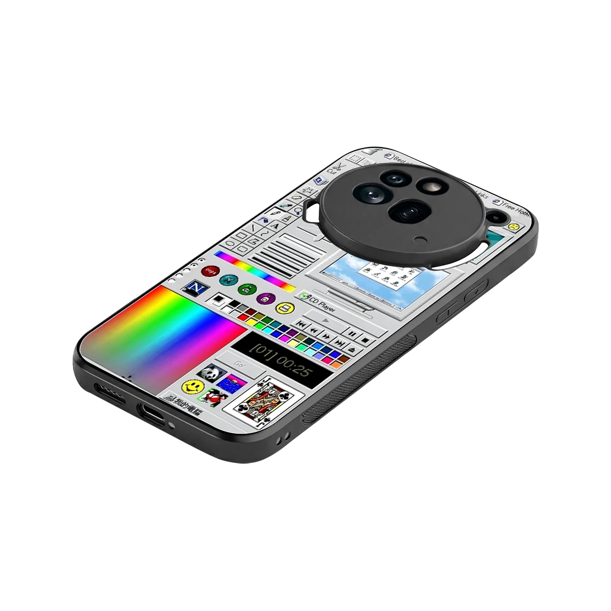 Paint Retro stylish phone case for nothing phone 3a pro | glossy glass and slim fit
