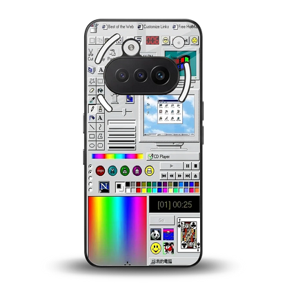 Paint Retro back phone cover | glass case for nothing phone 3a