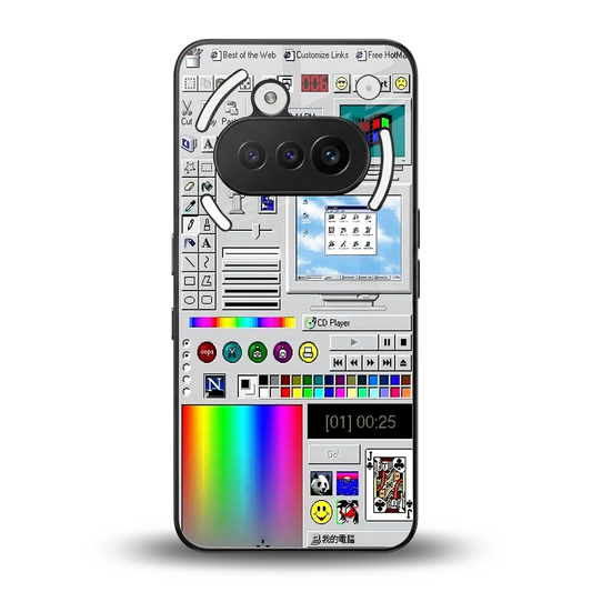 Paint Retro back phone cover | glass case for nothing phone 3a