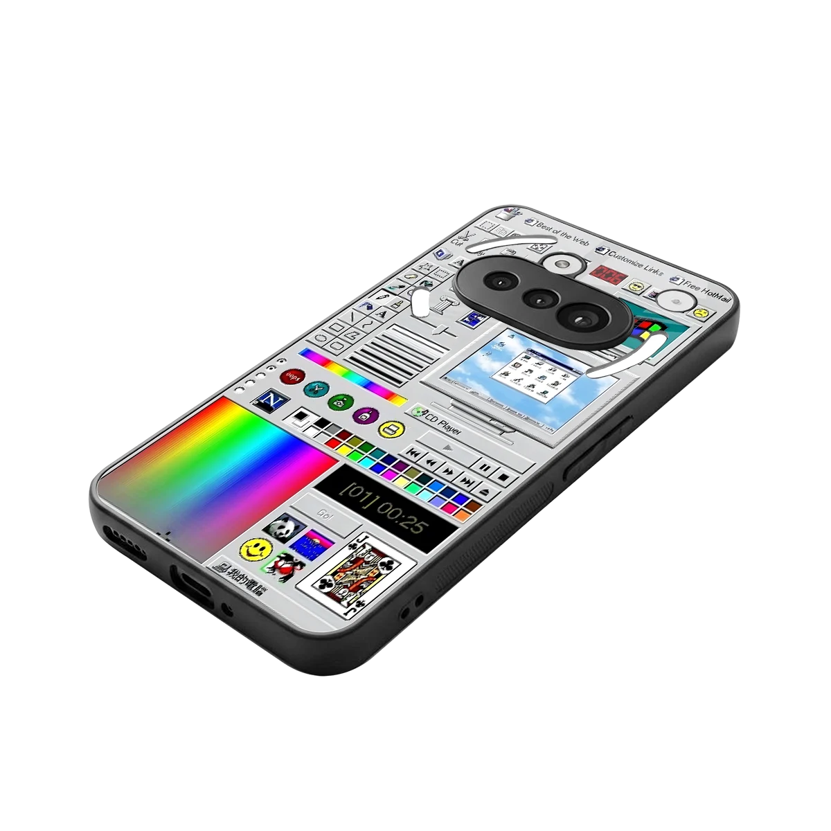 Paint Retro stylish phone case for nothing phone 3a | glossy glass and slim fit