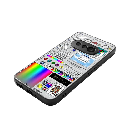 Paint Retro stylish phone case for nothing phone 3a | glossy glass and slim fit