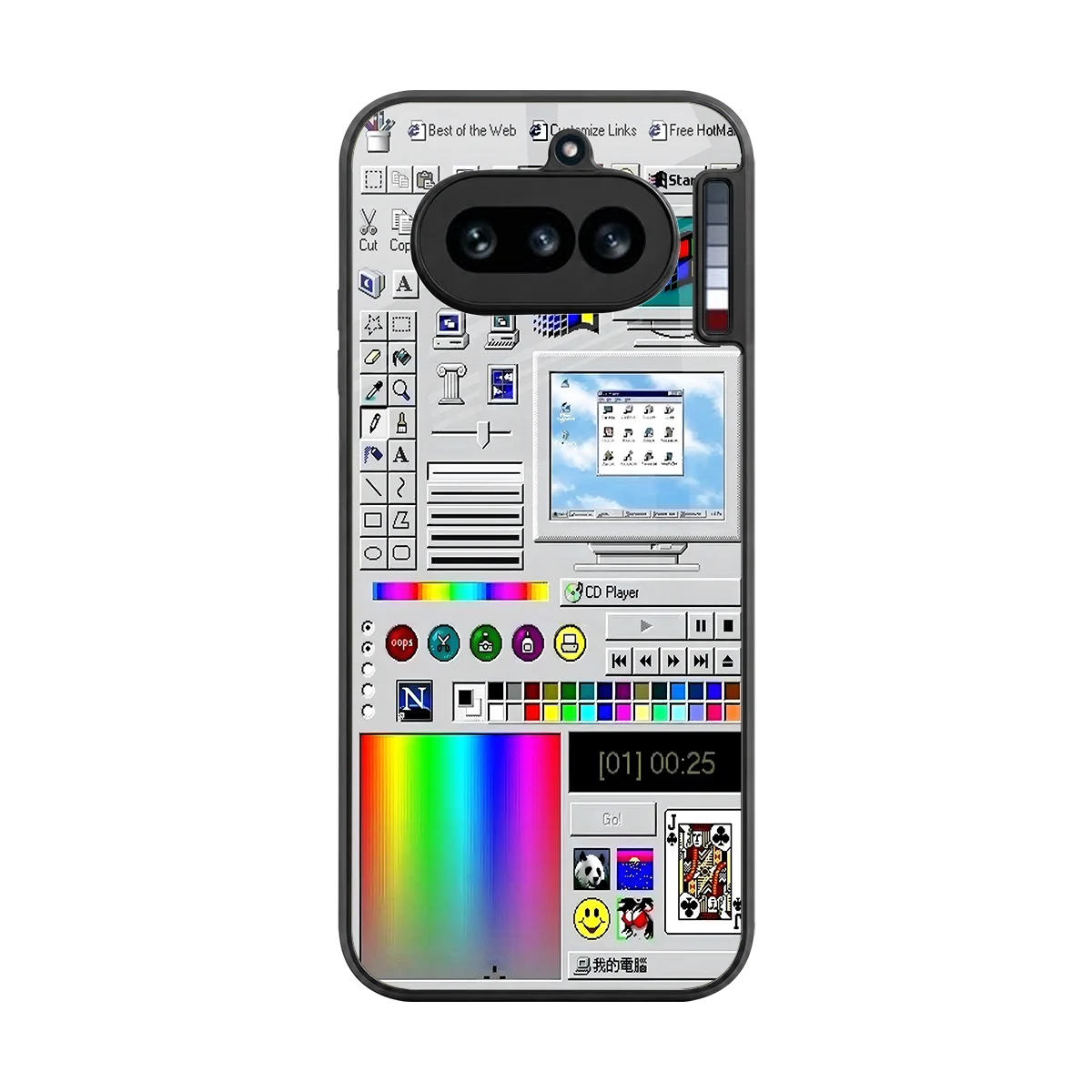 Paint Retro back phone cover | glass case for nothing phone 4a