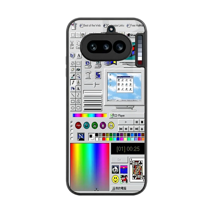 Paint Retro back phone cover | glass case for nothing phone 4a