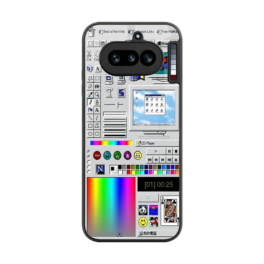 Paint Retro back phone cover | glass case for nothing phone 4a
