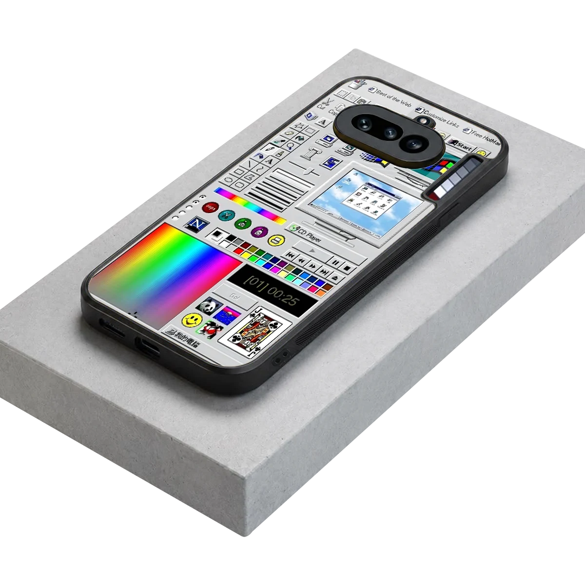 Paint Retro stylish phone case for nothing phone 4a | glossy glass and slim fit