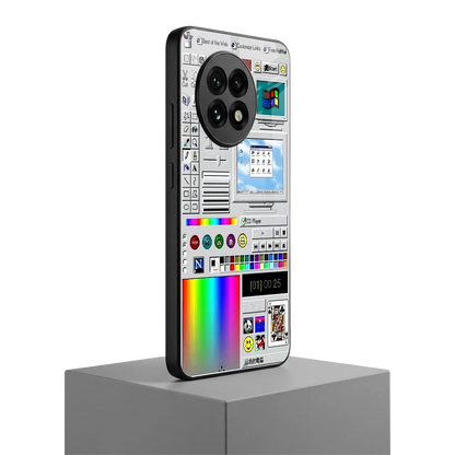Paint Retro oneplus 13r mobile cover | shockproof glass phone case