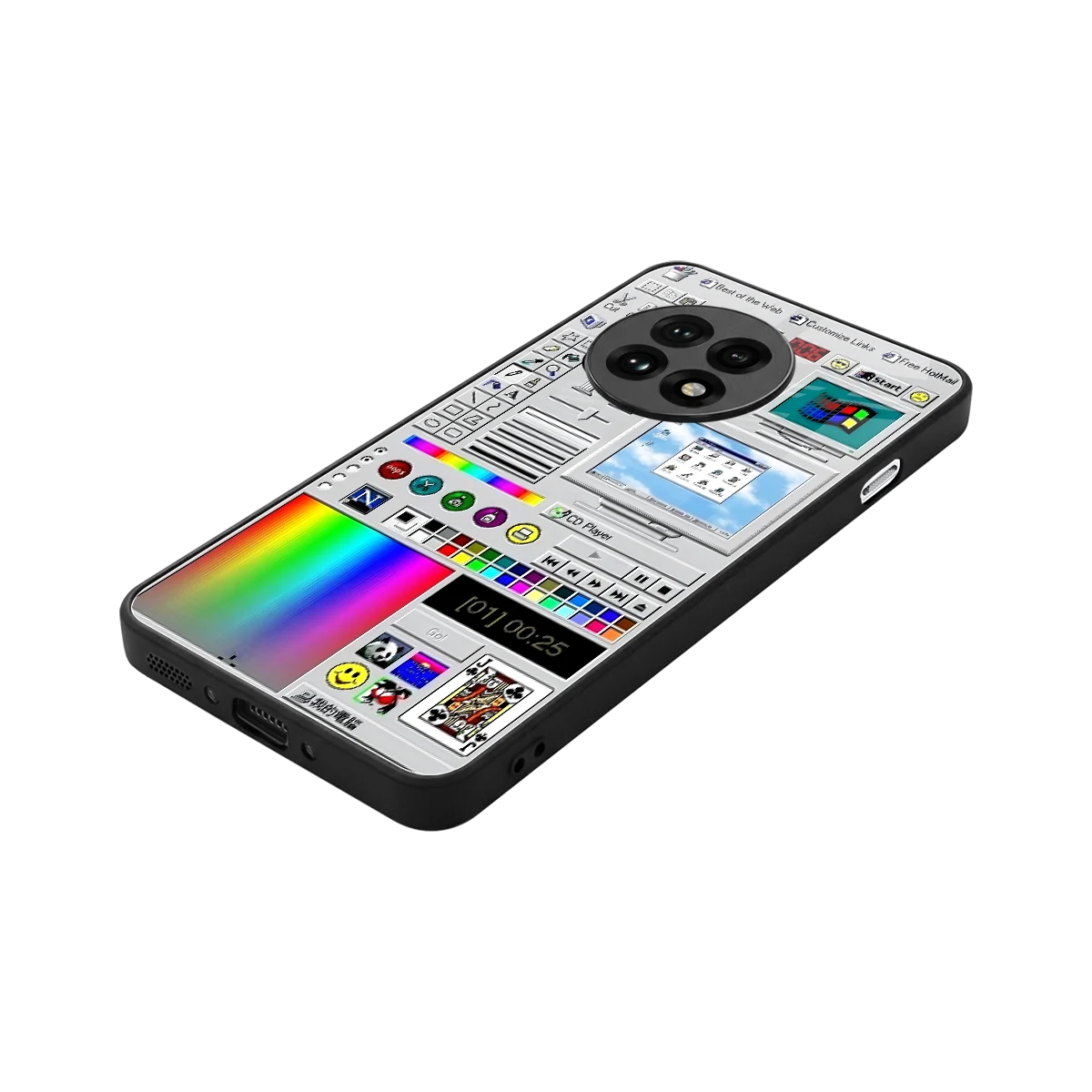 Paint Retro stylish phone case for oneplus 13r | glossy glass and slim fit