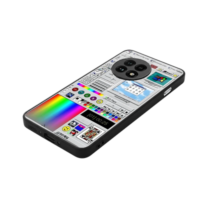 Paint Retro stylish phone case for oneplus 13r | glossy glass and slim fit