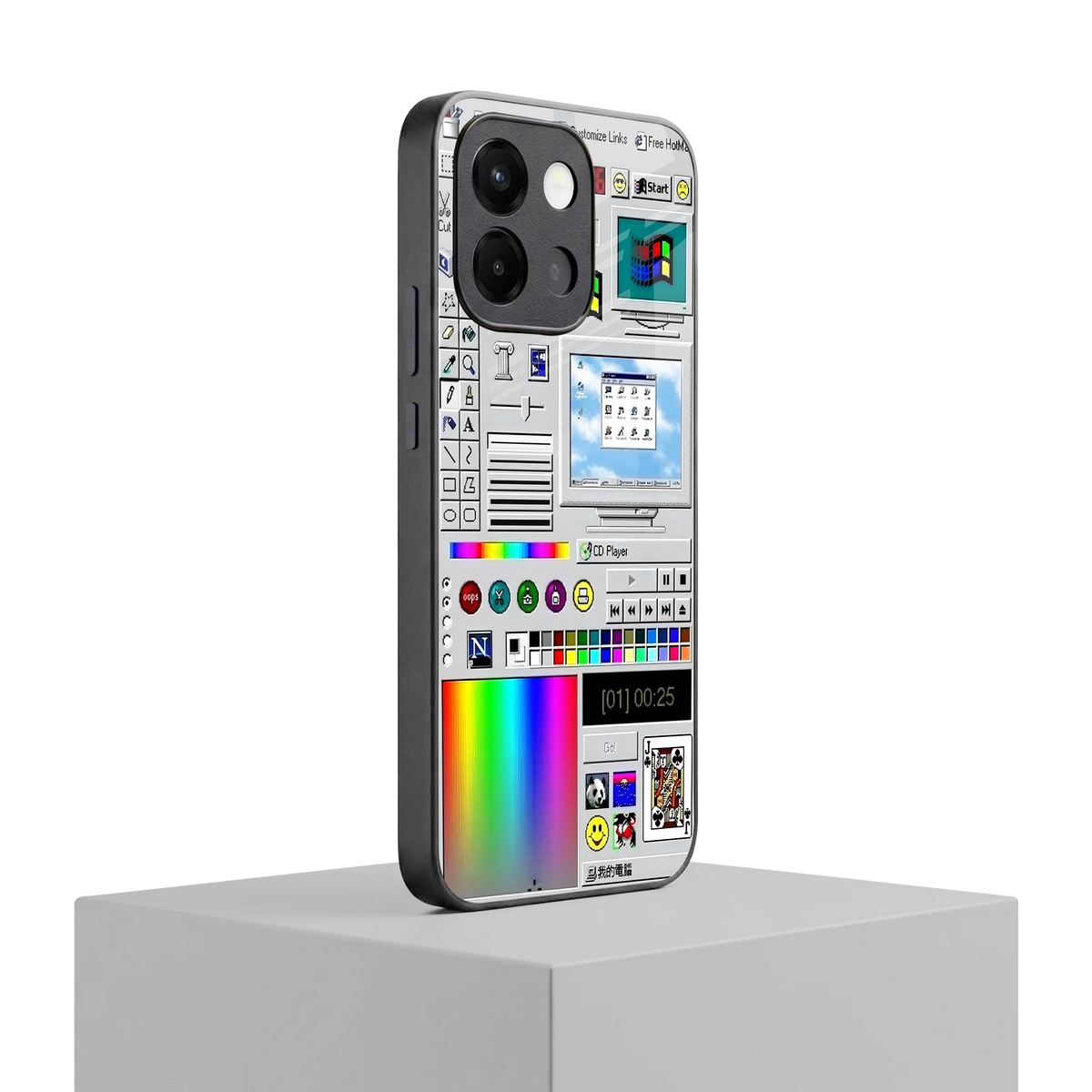 Paint Retro oneplus 13s mobile cover | shockproof glass phone case