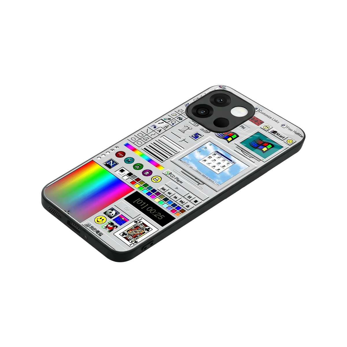 Paint Retro stylish phone case for oneplus 13s | glossy glass and slim fit