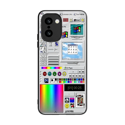 Paint Retro back phone cover | glass case for oneplus 15r