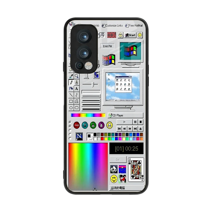 Paint Retro back phone cover | glass case for oneplus nord 2