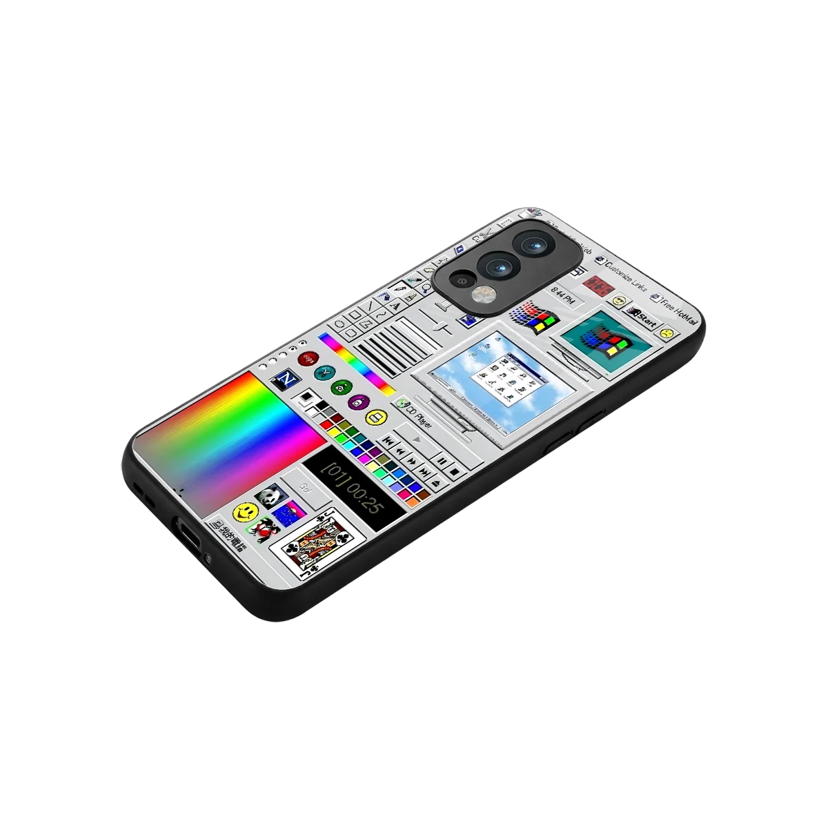 Paint Retro stylish phone case for oneplus nord 2 | glossy glass and slim fit