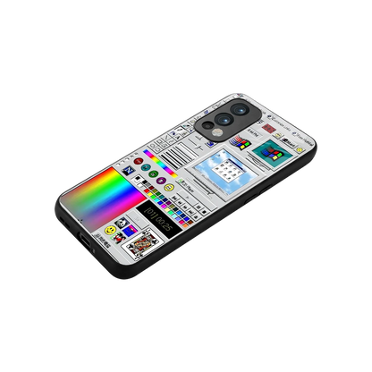 Paint Retro stylish phone case for oneplus nord 2 | glossy glass and slim fit