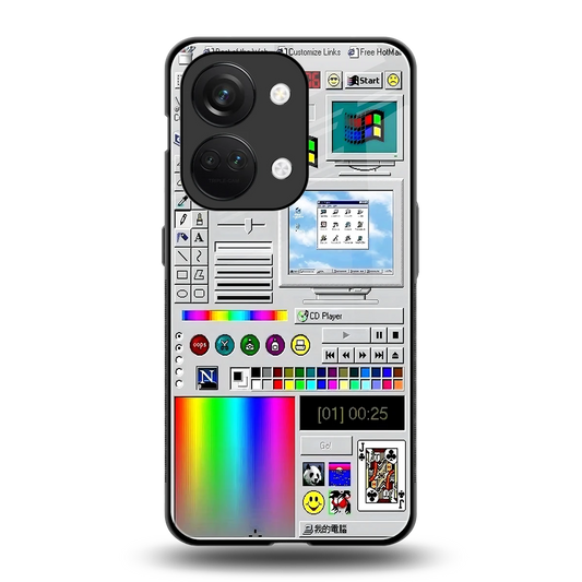 Paint Retro back phone cover | glass case for oneplus nord 3