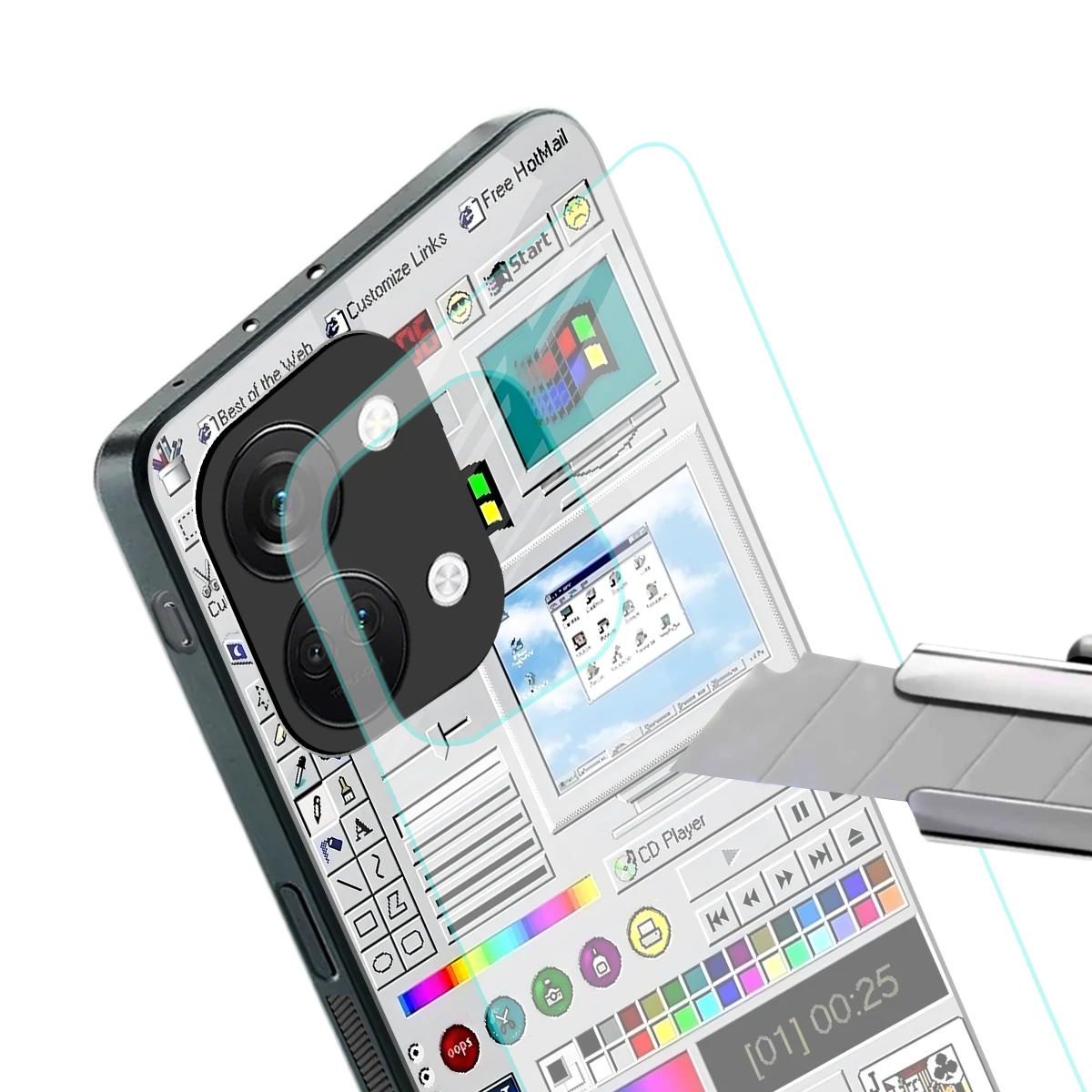 Paint Retro stylish phone case for oneplus nord 3 | glossy glass and slim fit